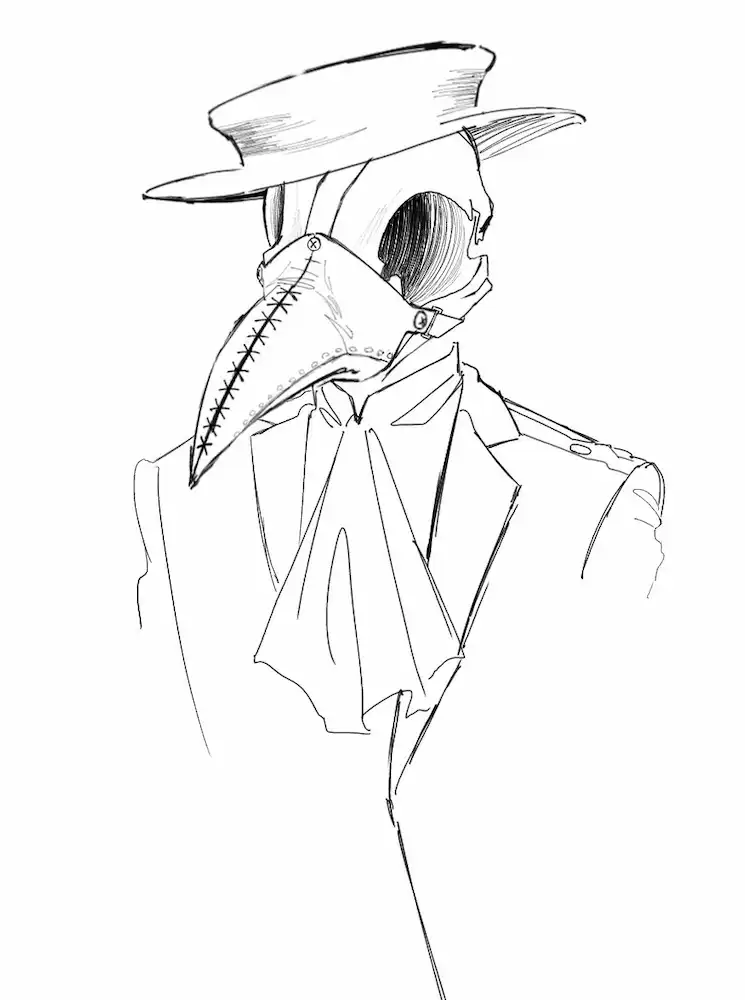 鳥の頭蓋骨×ペストマスク